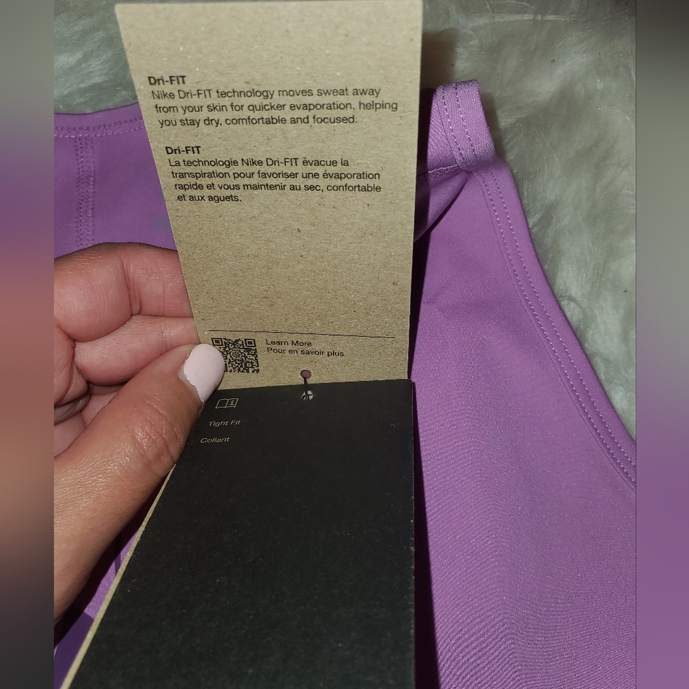 Nike Pro Dri-Fit Purple Crop Top XL - Picture 8 of 13